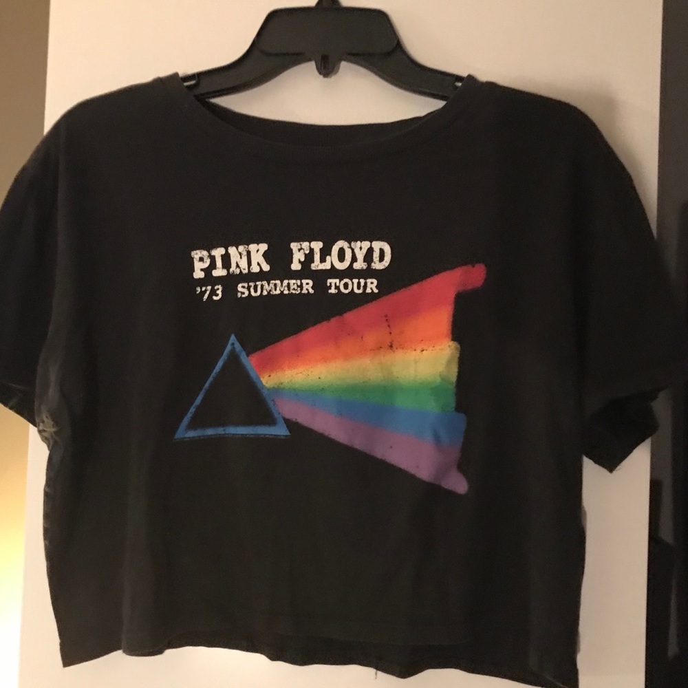 Pink Floyd ‘73 Summer Tour black crop top size med